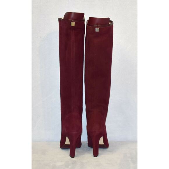 B20 NEW STUART WEITZMAN Charlie Caberne Red Suede Knee Boot Shoes Sz 5.5 M $798 - Picture 6 of 11
